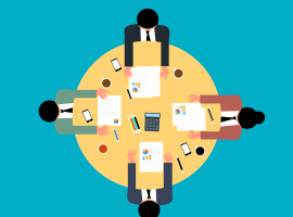 business, meeting, cartoon