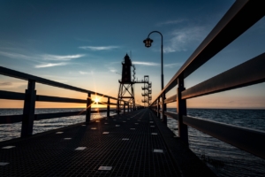 lighthouse, bridge, pier
