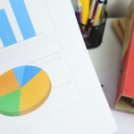 Bar and pie charts on a document